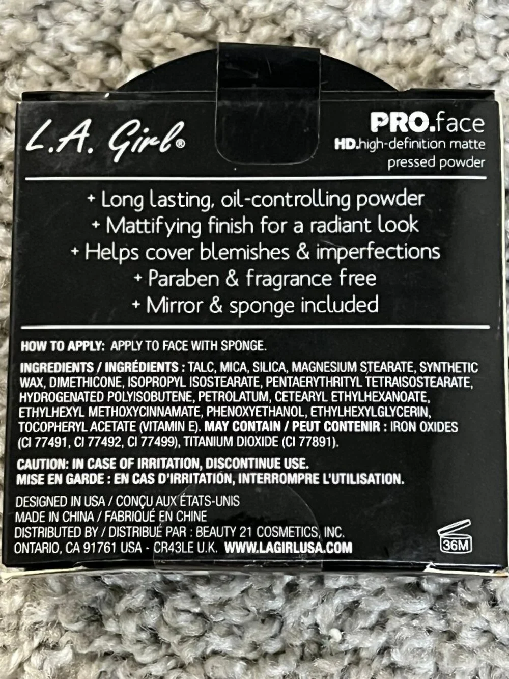 L.A. Girl Pro.Face Matte Pressed Powder, Buff GPP606